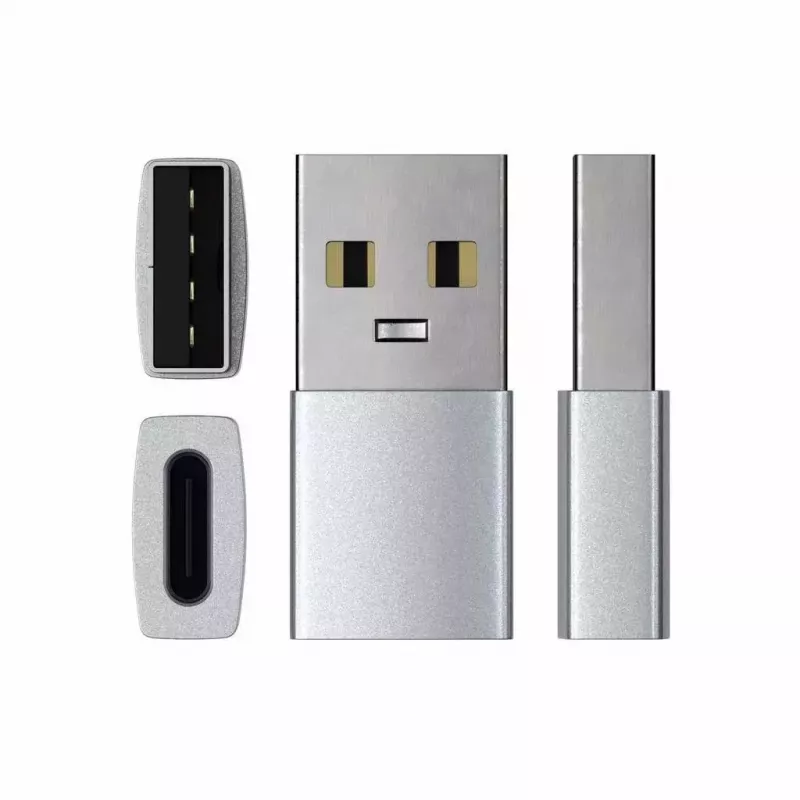 Satechi ST-TAUCS kabel-gender-changer USB-A USB-C zilver