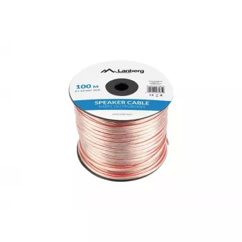 Luidsprekerkabel LANBERG SC-2X10-10CC-1000-TR 2X1,0MM² 100M transparant