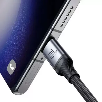 USB-C naar 2× USB-C kabel Joyroom SA21-1T2 100W 1,5m (zwart)