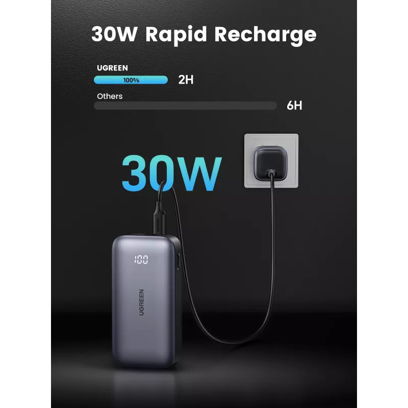 Draagbare powerbank Ugreen 10000mAh Mini Quick Charging 30W