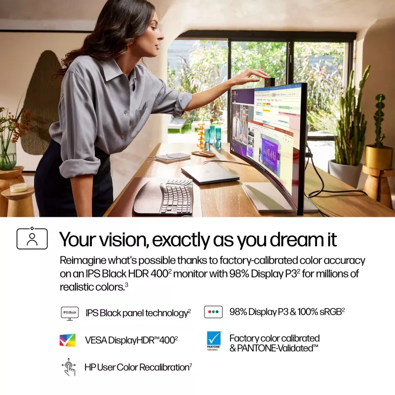 HP Series 7 Pro 34 inch WQHD conferentiemonitor - 734pm
