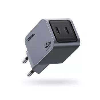 Ugreen 35008 mobiele oplader universeel grijs AC-snelopladen binnen