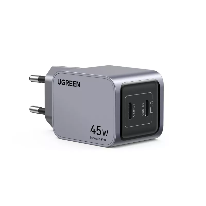 Ugreen 35008 mobiele oplader universeel grijs AC-snelopladen binnen