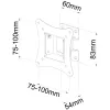 Techly ICA-LCD-901 76,2 cm (30 inch) zwart