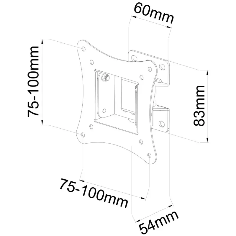 Techly ICA-LCD-901 76,2 cm (30 inch) zwart