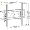 Techly kantelbare wandbeugel voor tv LED LCD 42-80 inch zwart