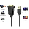 Seriële kabel Techly IDATA-USB2-SER-1 zwart 1,5 m USB Type-A DB-9