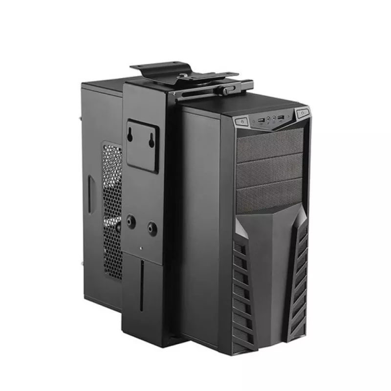 Techly ICA-CS 66 CPU-houder onder tafel CPU-houder zwart