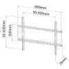 Techly ICA-PLB 162L tv-wandsteun, 40-65", 50 kg, slank 28 mm