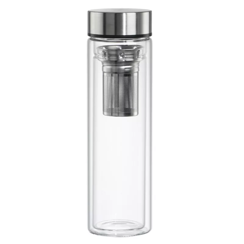 Drinkfles Xavax 00181598 — 450 ml borosilicaatglas met siliconenhoes, blauw transparant