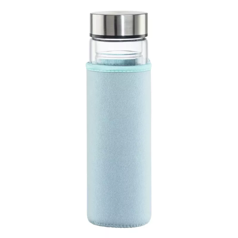 Drinkfles Xavax 00181598 — 450 ml borosilicaatglas met siliconenhoes, blauw transparant