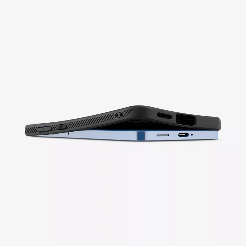 Cover Spigen Galaxy S25 Liquid Air matzwart monochroom
