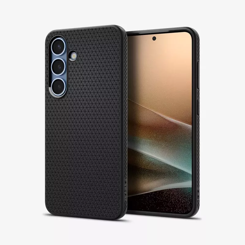 Cover Spigen Galaxy S25 Liquid Air matzwart monochroom