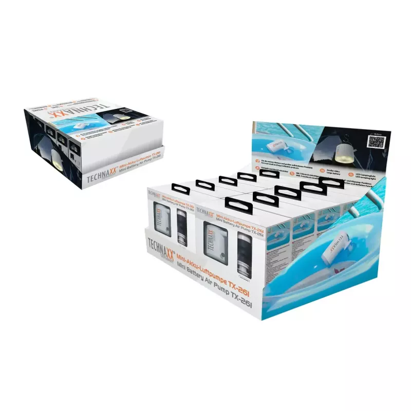 Elektrische luchtpomp Technaxx TX-261 180 l/min batterij 1360 mAh