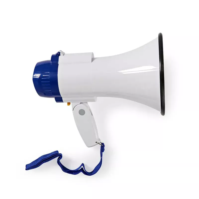 Megafoon Nedis MEPH150WT wit blauw 15 W 150 m bereik