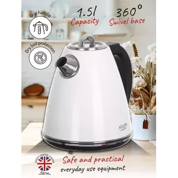 Waterkoker Adler AD 1343 1,7 l 2200 W wit