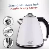 Adler AD 1343 elektrische waterkoker, 1,5 l, 1850 W, roestvrij staal, Strix, wit