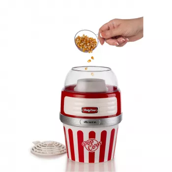 Ariete 2957/00 popcornmachine rood transparant wit