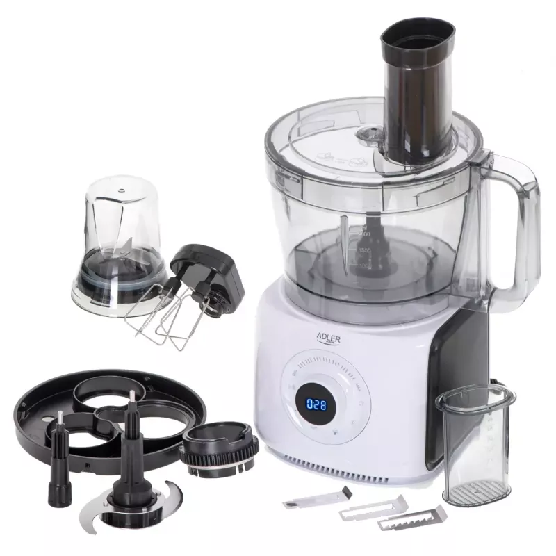 Adler AD 4224 keukenmachine, 1000 W, kom van 2 l, 7 snelheden, wit