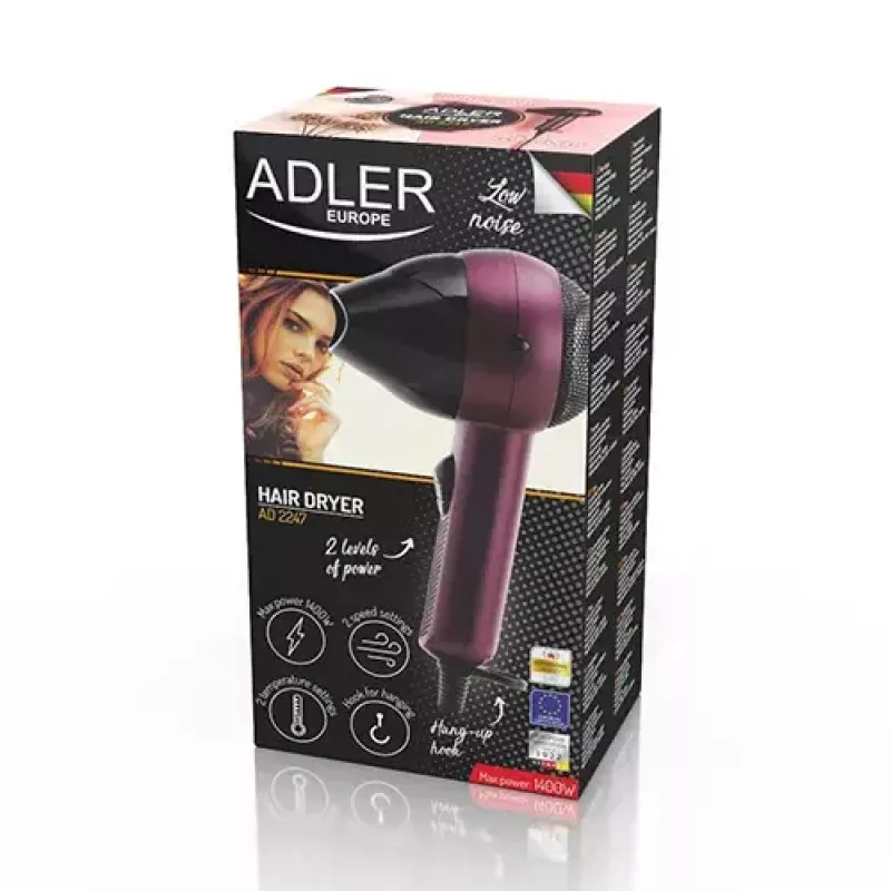 Adler AD 2247 haardroger 1400 W violet