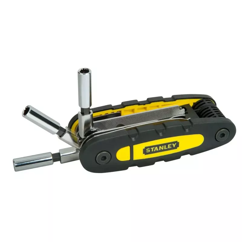 Multitool STANLEY 14-in-1 opvouwbaar vergrendelingsgereedschap, zwart/geel, 14 functies
