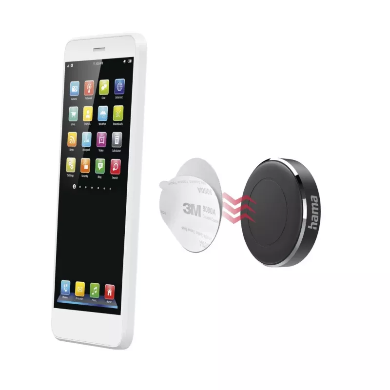 Passieve houder Hama Magneet 00201518 zwart mobiele telefoon smartphone