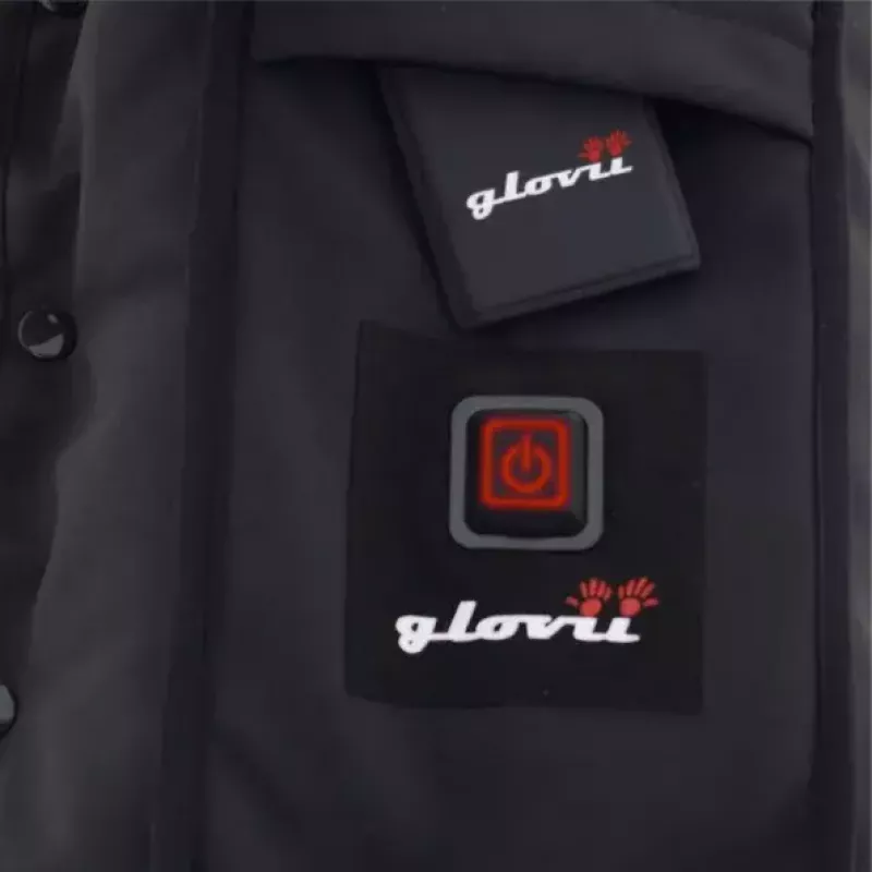 Glovii GF41 rugbescherming verwarmde mof 4in1 unisex zwart grijs