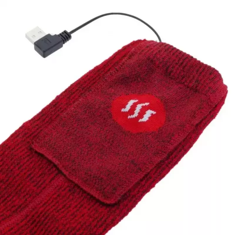 Glovii GQ3M verwarmde sokken met afstandsbediening, unisex, maat M (35-40), rood