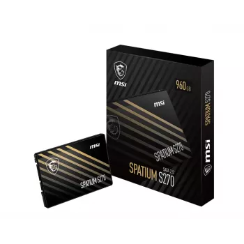 2,5 inch SATA III SSD MSI SPATIUM S270 960 GB – 500 MB/s lezen, 450 MB/s schrijven, 3D-NAND