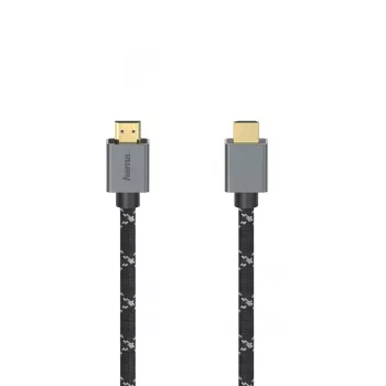 Hama 00200504 HDMI-kabel 2 m HDMI Type-A (standaard) zwart, grijs