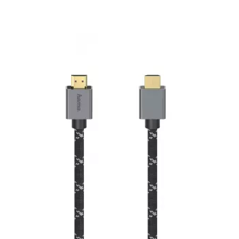 Hama 00200504 HDMI-kabel 2 m HDMI Type-A (standaard) zwart, grijs