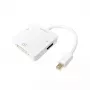 LogiLink CV0045A Mini DisplayPort naar HDMI/DVI/DisplayPort-adapter, 4K, 0,15 m, wit