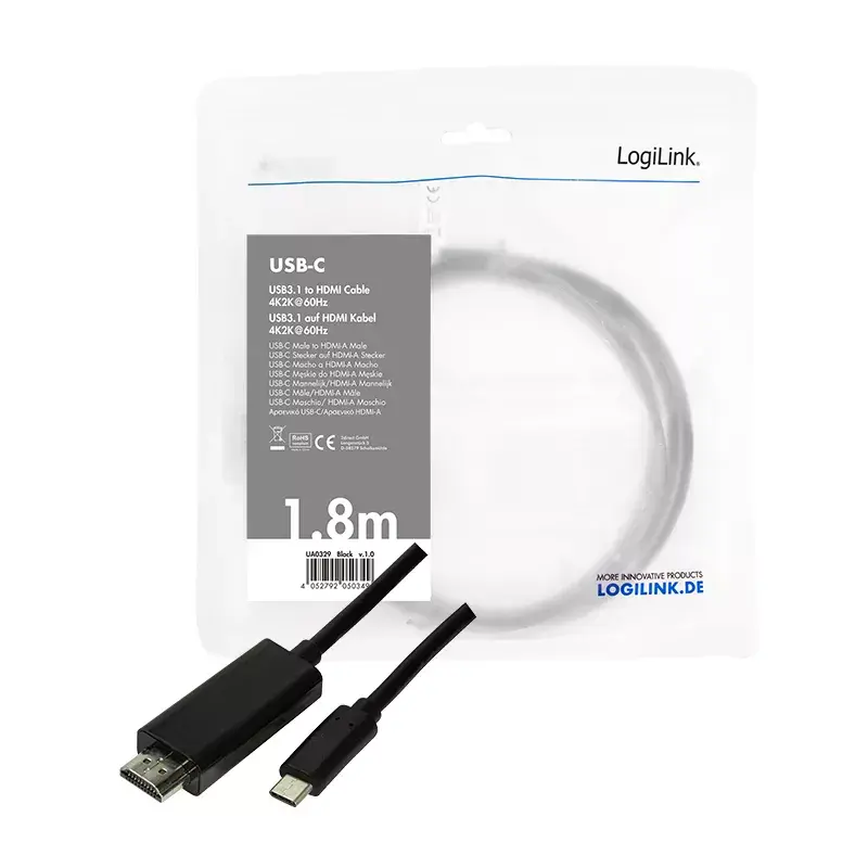 USB-grafische adapter LogiLink UA0329 zwart