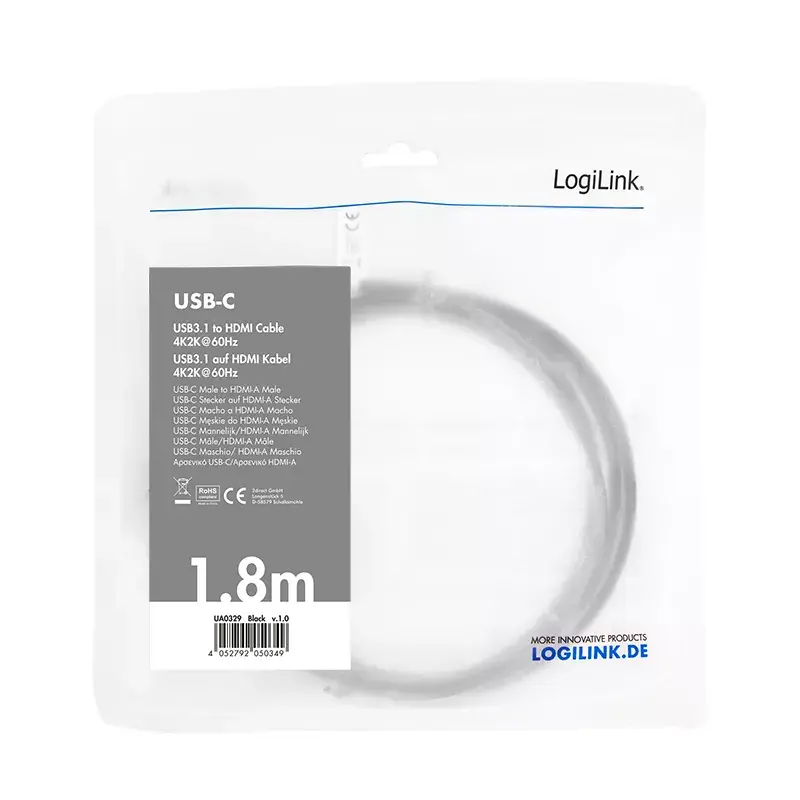 USB-grafische adapter LogiLink UA0329 zwart