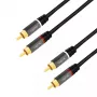 Audiokabel LogiLink CA1206 3m 2x cinch-stekker zwart