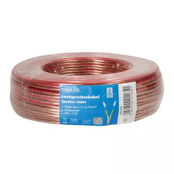 Audiokabel LogiLink CA1076 25 m transparant