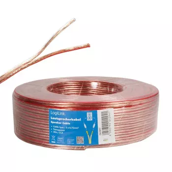 Audiokabel LogiLink CA1077 50 m transparant