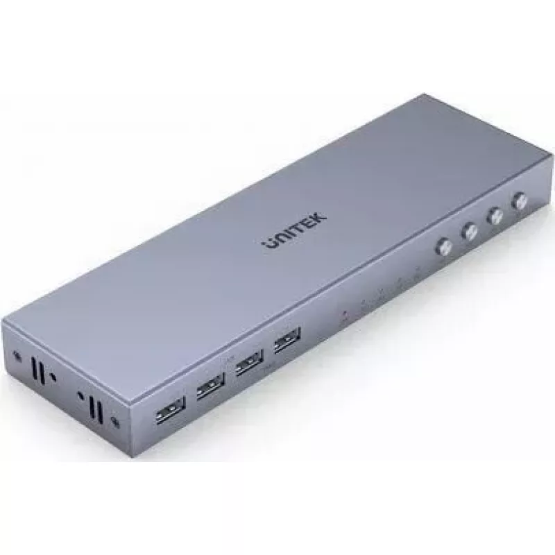 Unitek V306A 4K HDMI 2.0 KVM-switch, 4 ingangen, 1 uitgang, USB