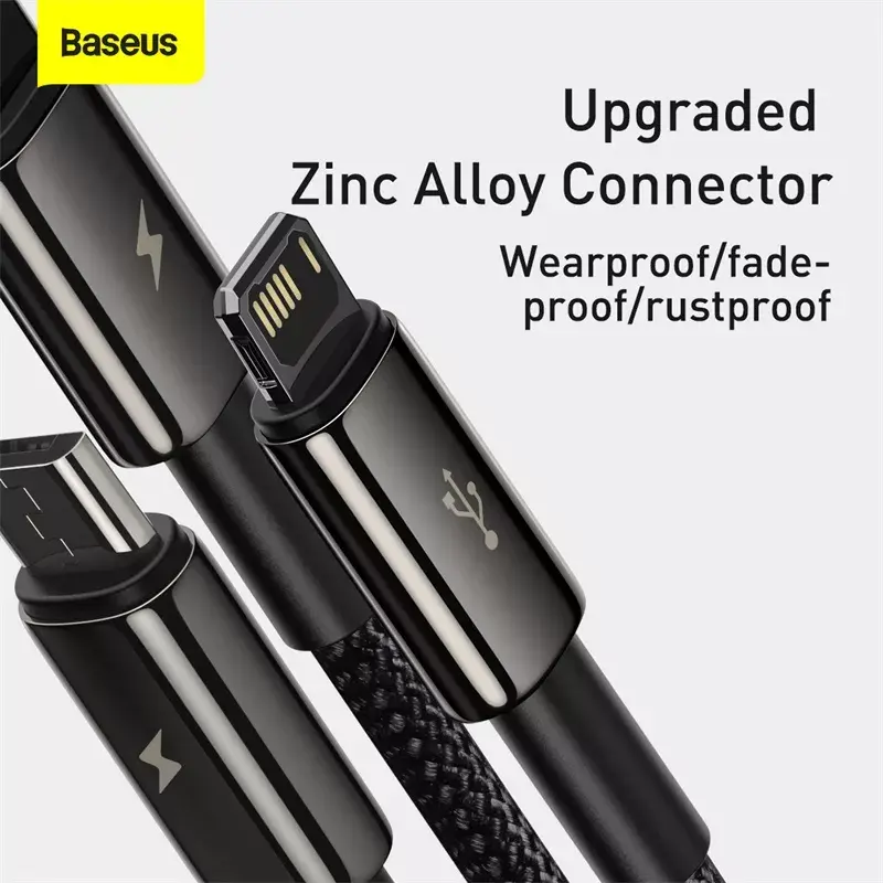 3-in-1 USB-kabel Baseus Tungsten Gold CAMLTWJ-01