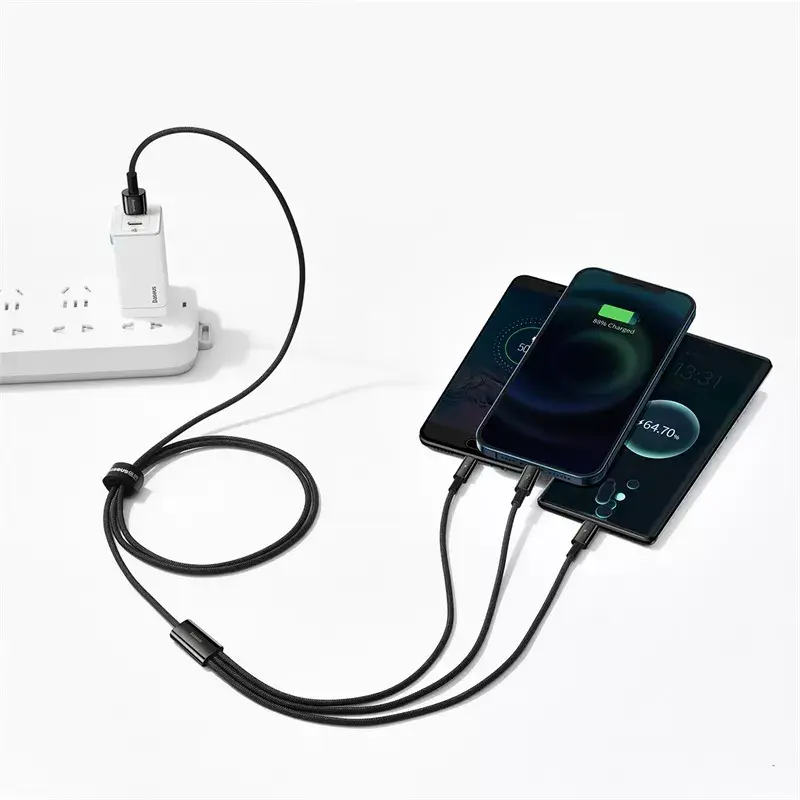 3-in-1 USB-kabel Baseus Tungsten Gold CAMLTWJ-01