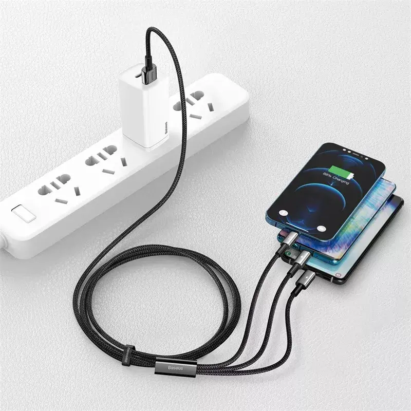 3-in-1 USB-kabel Baseus Tungsten Gold CAMLTWJ-01