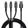 3-in-1 USB-kabel Baseus Tungsten Gold CAMLTWJ-01