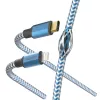 Hama Reflective kabel 1,5 m blauw Lightning naar USB-C 3 A