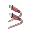Hama Reflective kabel 1,5 m rood Lightning naar USB-C 3 A