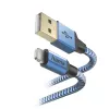 Kabel Hama Reflective 1,5 m blauw Lightning naar USB-A 2,4 A