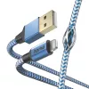 Kabel Hama Reflective 1,5 m blauw Lightning naar USB-A 2,4 A