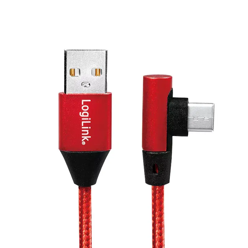 USB-kabel LogiLink CU0146 USB 2.0 1 m USB A USB C rood