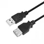 USB-kabel LogiLink CU0012B 5m USB 2.0 A naar A zwart