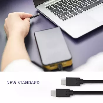 USB-kabel Qoltec 52352 2,5 m USB 3.2 Gen 1 USB C zwart