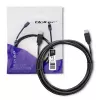 Qoltec 52352 USB-C-naar-USB-C-kabel, USB 3.1, 5 Gbit/s, 2,5 m, zwart